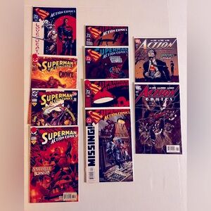 Superman in Action Comics Lot Of 10 DC  2000-2008 in Protective Sleeves